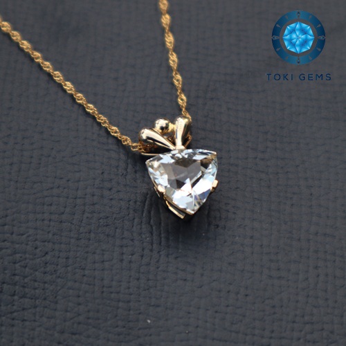 MẶT DÂY CHUYỀN ĐÁ TOPAZ TRẮNG